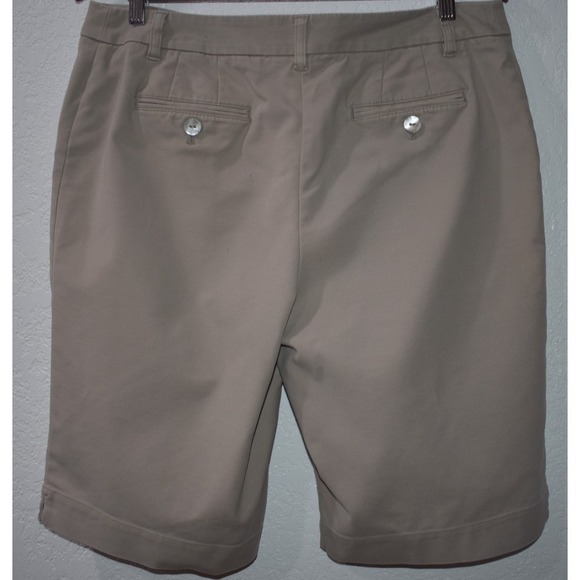 Chicos 2/Large Bermuda Shorts Flat Front Cotton Stretch Modest 11.5 inch inseam - Picture 6 of 16